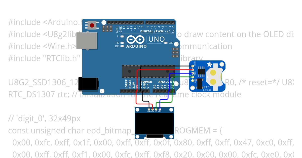 clock in oled simulation