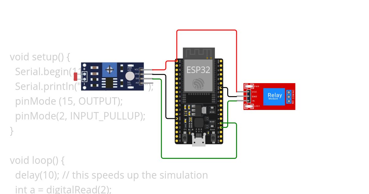 ESP32 _1 relay module simulation
