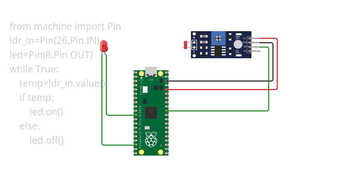 AUTOMATIC STREET LIGHT USING LDR  simulation