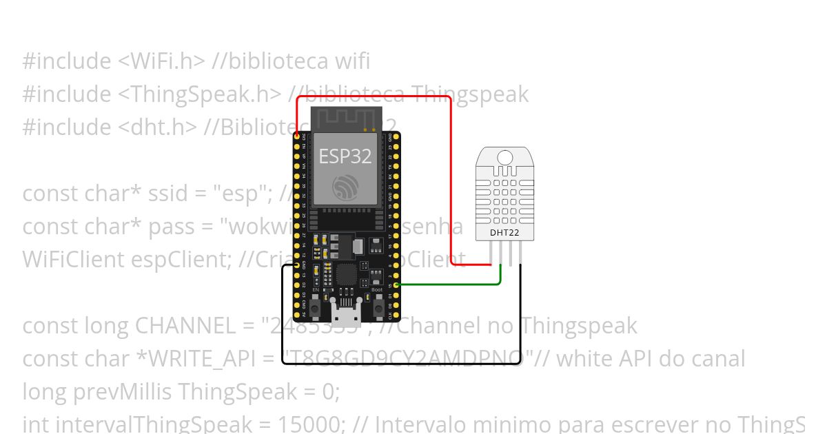 WIFI + DHT22 simulation