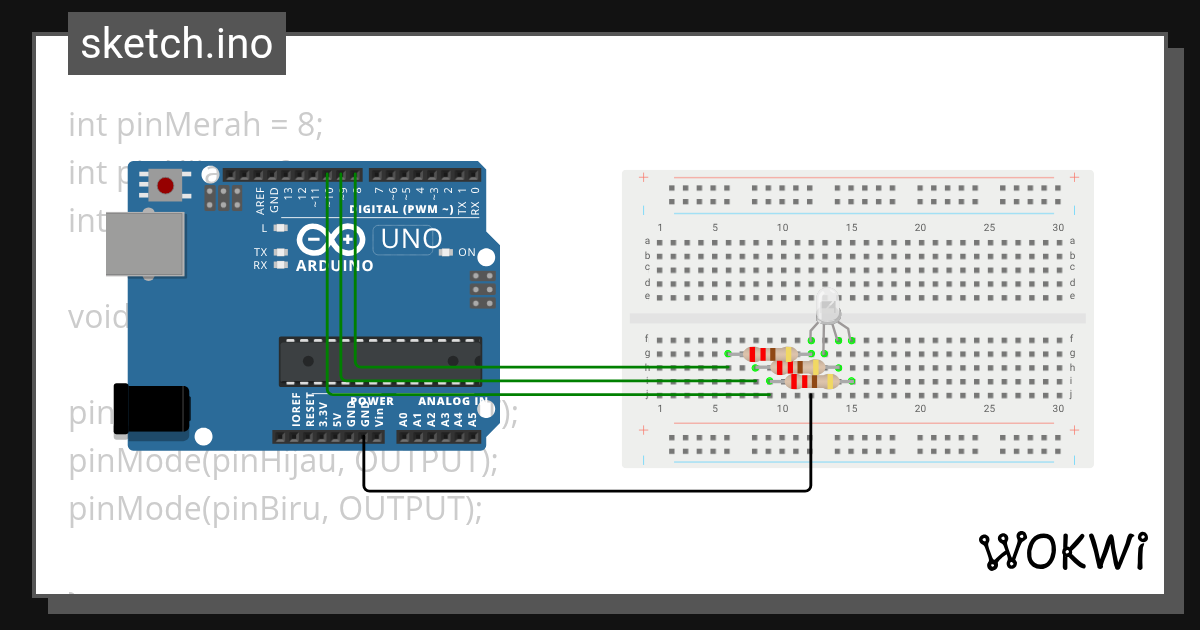 RGB LED - Wokwi ESP32, STM32, Arduino Simulator