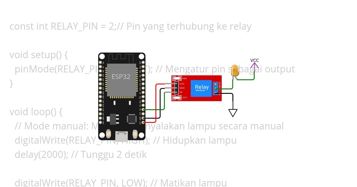 Kontrol Relay Lamp simulation