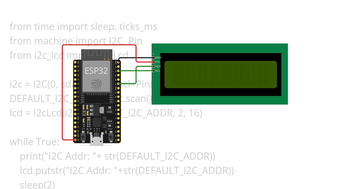 printing lcd address simulation