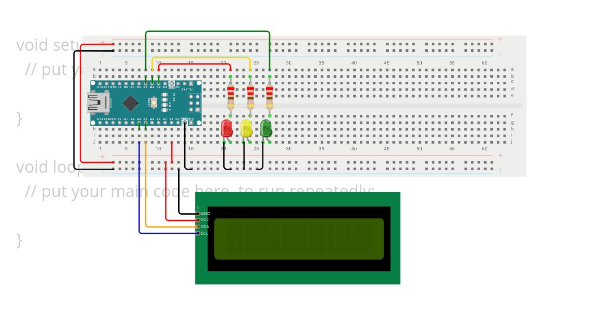 Control de LCD con I2C Arduino  simulation