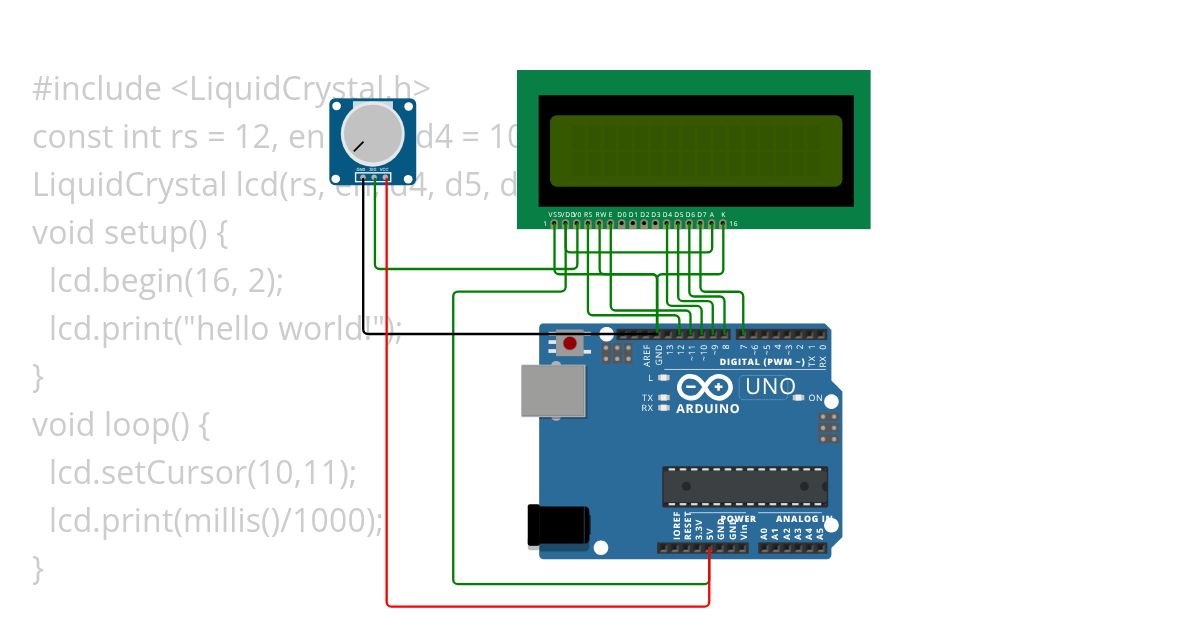 LAB LCD DISP POTENTIOMETER  Copy change of cursor simulation