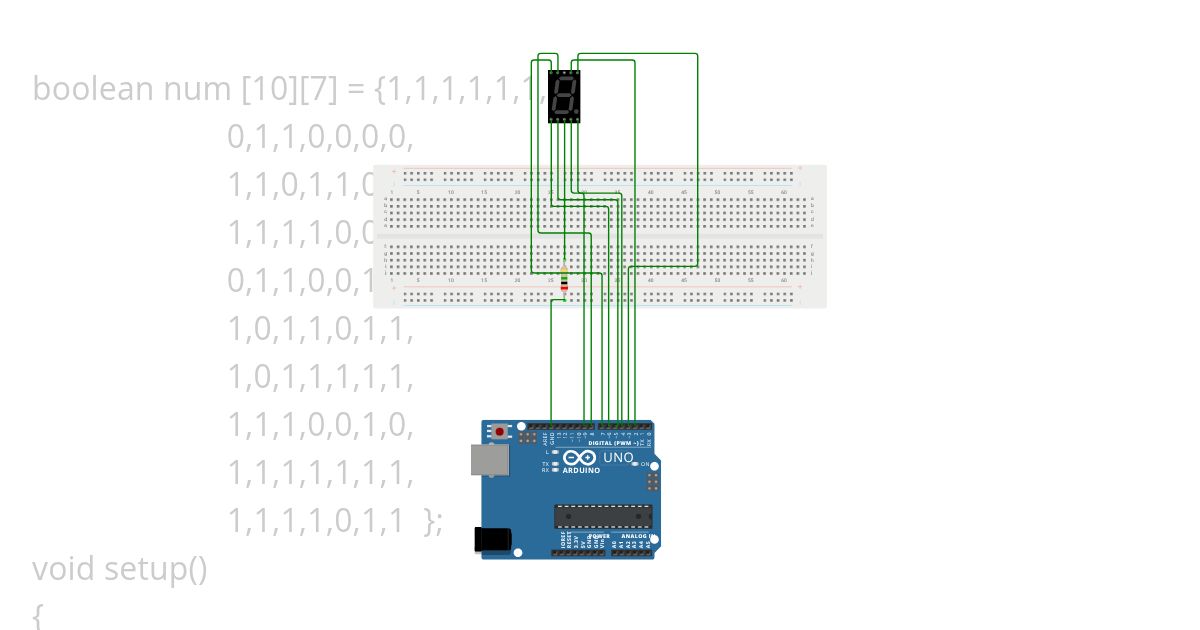 seven segment display simulation