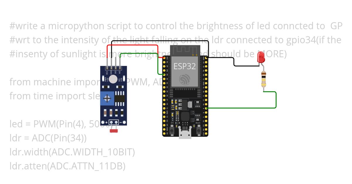 uPython_LDR_LED_BRIGHTNESS_REVERSE simulation