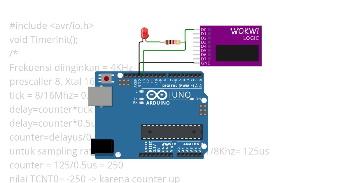 T3.1 Timer 0 Mode Normal (4KHz) simulation