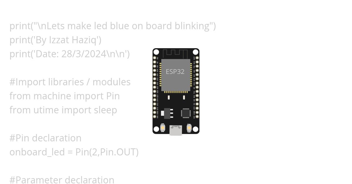 Build In LED Blinking simulation