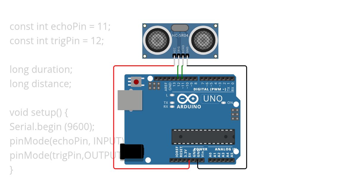 sensor ultrasonik HC-SR04 simulation