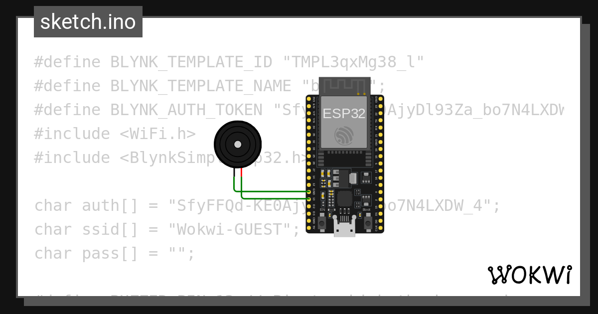 Buzzer wokwi esp32 stm32 arduino simulator