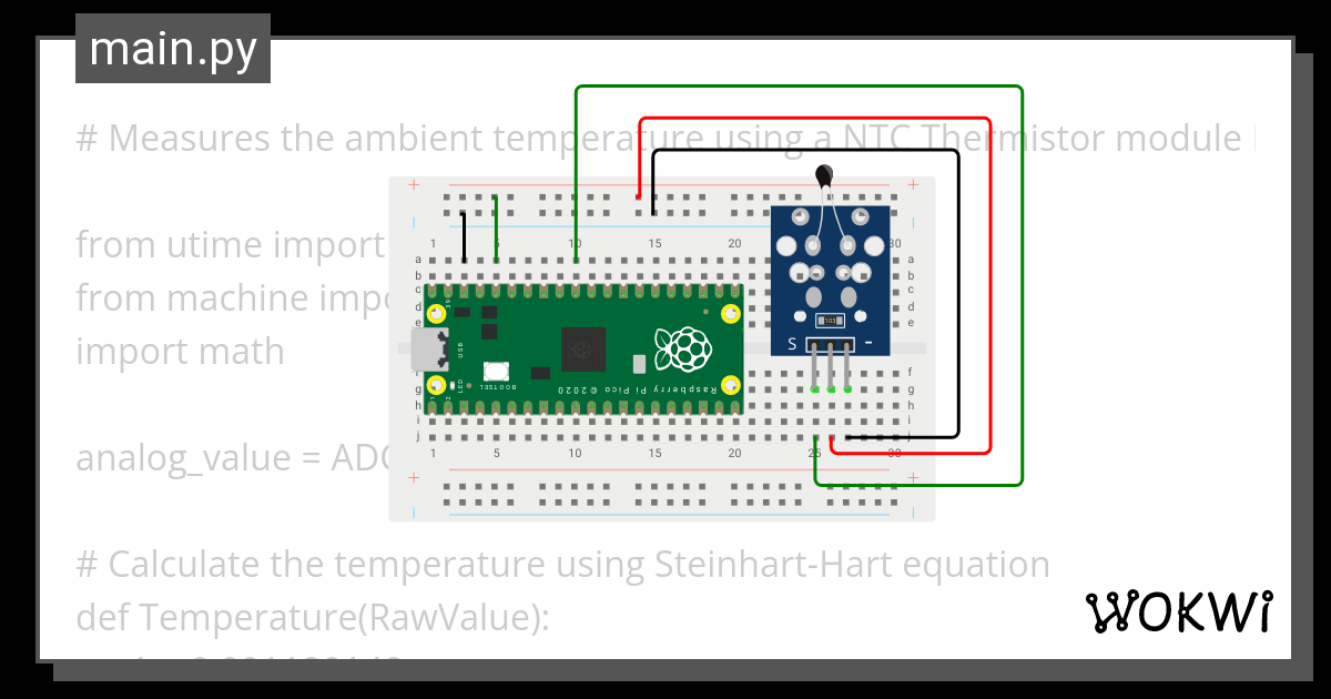 Ntc Thermistor Module Ky013 Wokwi Esp32 Stm32 Arduino Simulator 7003