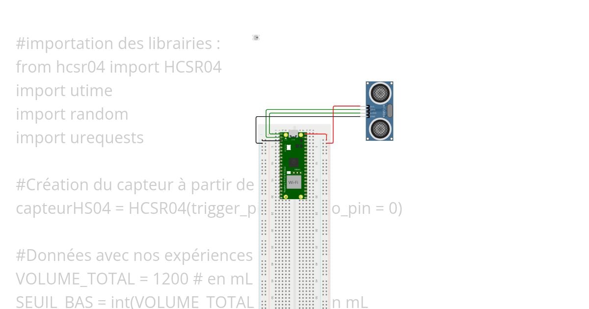 Capteur de distance projet SIN simulation