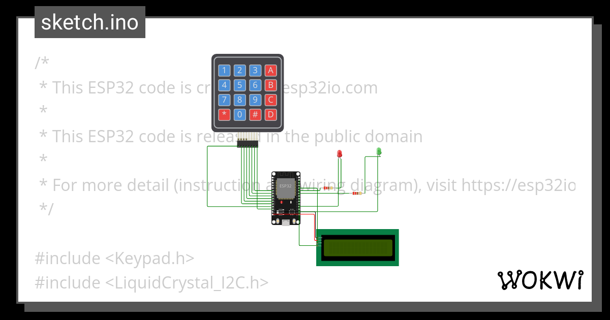 KEYPAD - Wokwi ESP32, STM32, Arduino Simulator