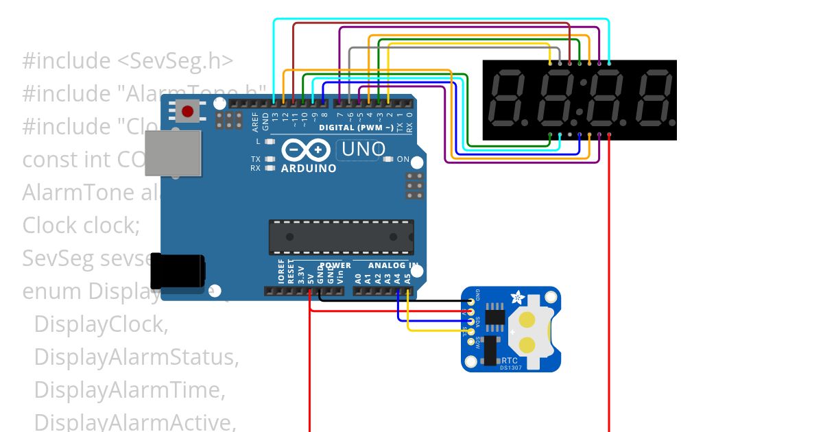 alarm-clock.ino simulation