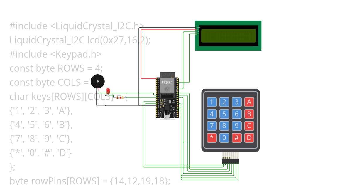 TOPIK 4.3 AGUNG FATONI Smart Password dengan LCD dan Keypad (Buzzer dan LED) simulation