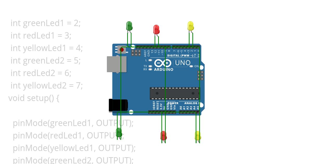 2 way traffic light simulation
