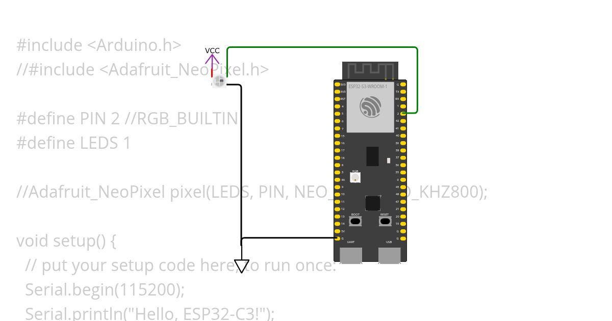ESP32 S3 Neopixel (no va) simulation