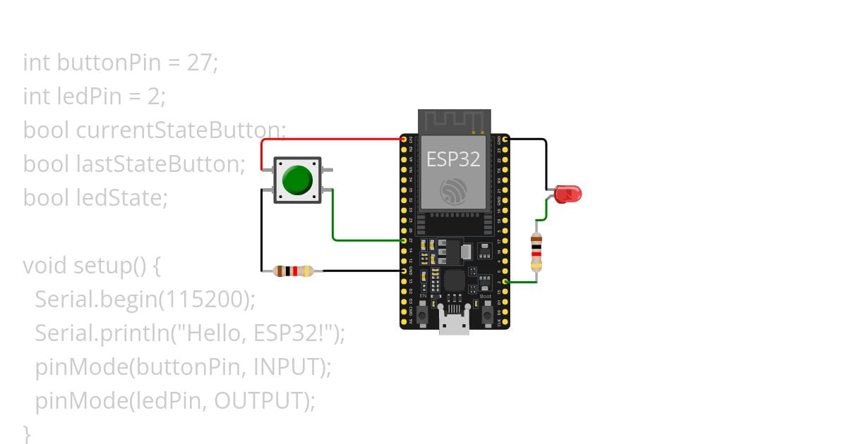 Digital IO - LED & Push Button simulation