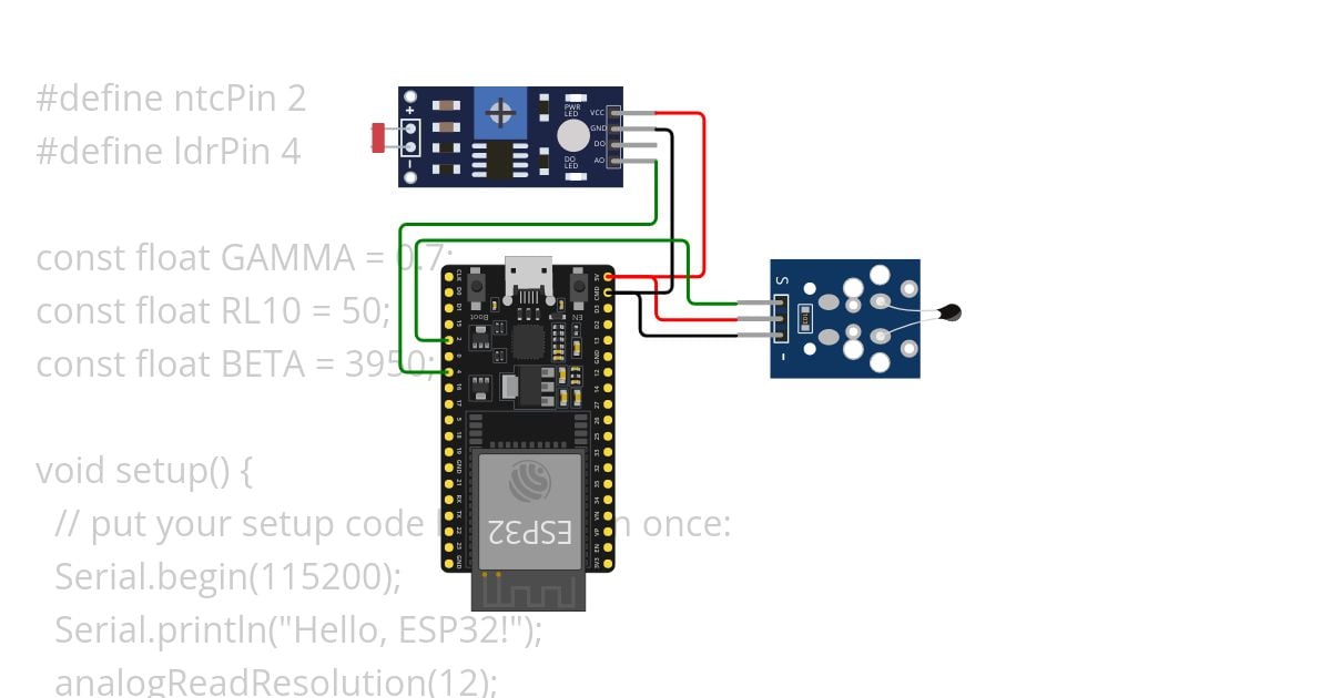 Analog Sensor - NTC & LDR simulation