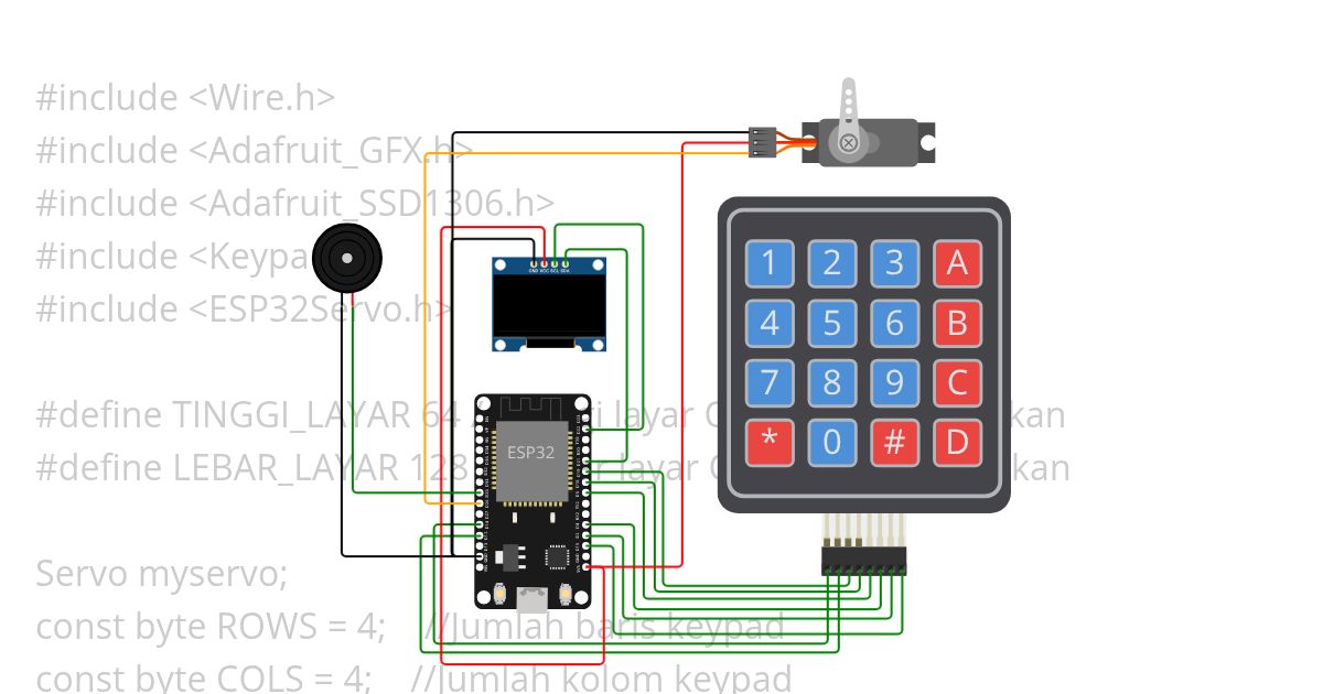 TOPIK 5 AGUNG FATONI membuat system security dengan keypad, buzzer servo dan oled simulation