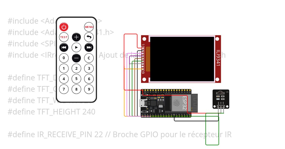 Courbes+ ir remote +interruption simulation