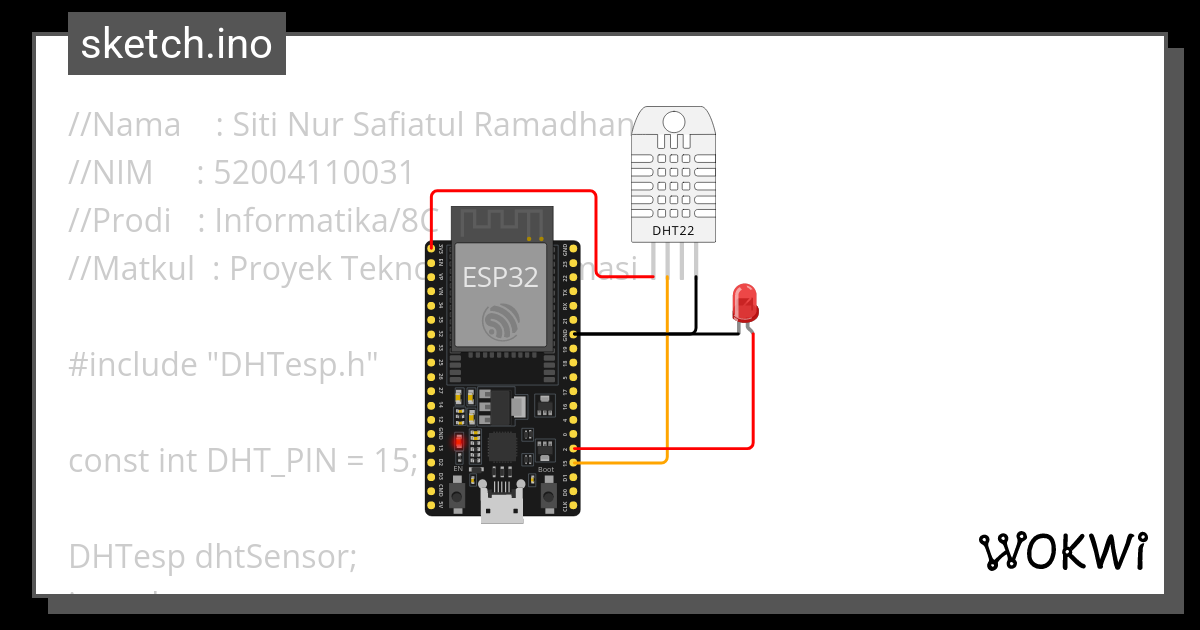 Fia Monitoring Suhu Dan Kelembapan Dengan Dht22 Blynk Iot V2 Wokwi Esp32 Stm32 Arduino Simulator