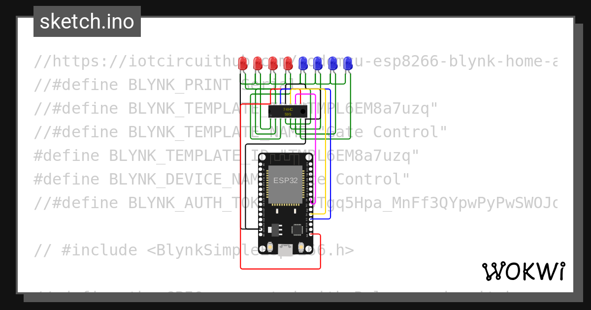 Esp 8266 led project Copy - Wokwi ESP32, STM32, Arduino Simulator