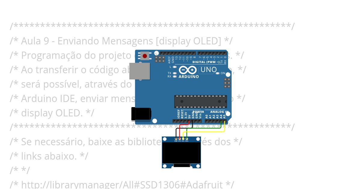 Display Oled - ESCREVENDO MENSAGEM Copia Copy simulation