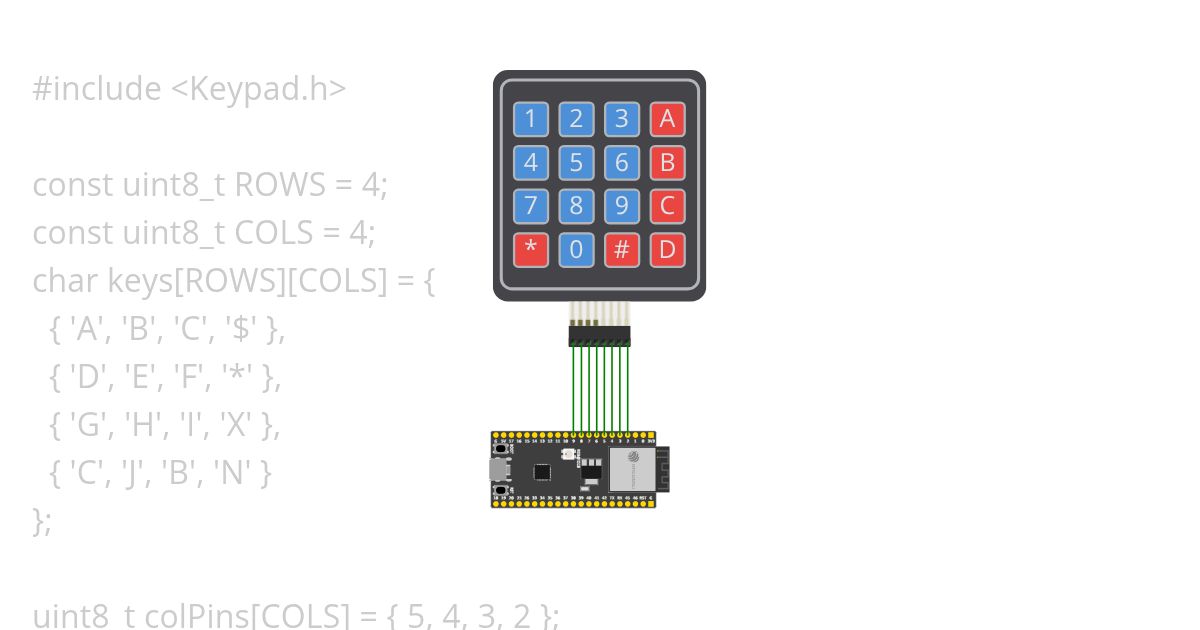 Keypad with esp32 simulation