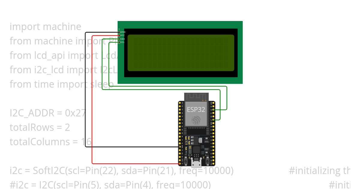 uPython_I2C LCD print simulation