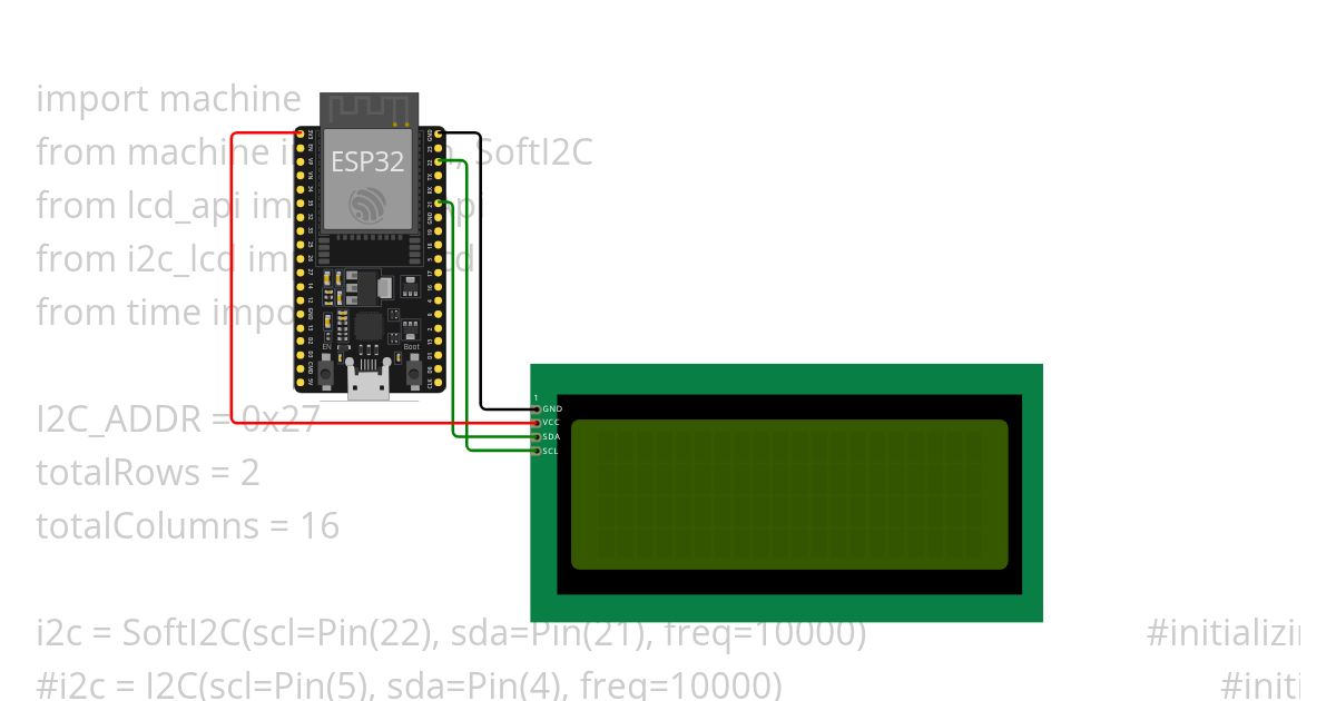 I2C LCD custom2 simulation