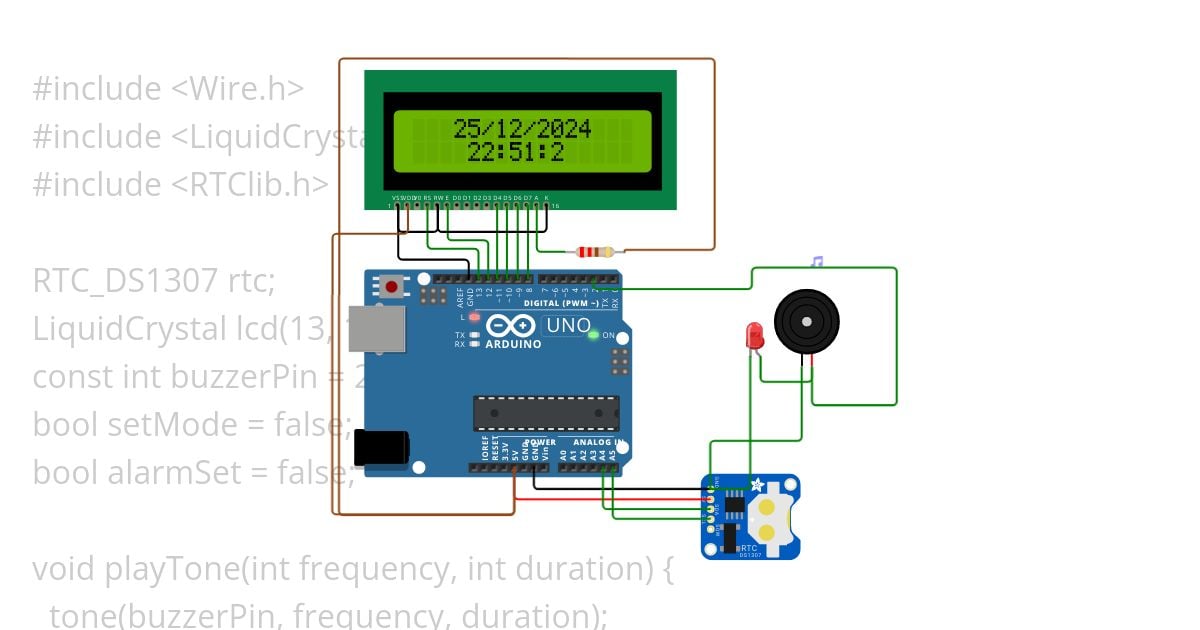 set RTC LCD CLOCK  simulation