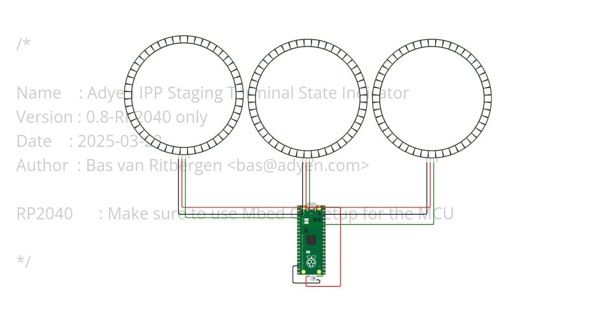 LEDSTrip v8-RP2040 simulation