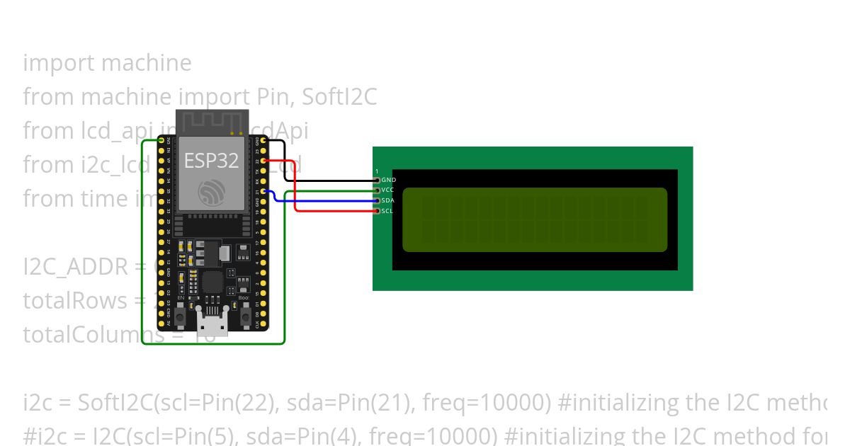 LCD AlphaNumeric Display simulation