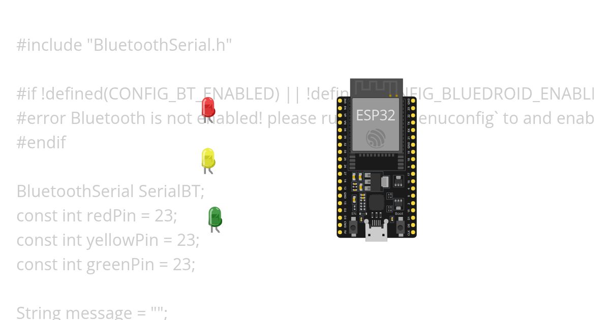 pending blutooth 3leds simulation
