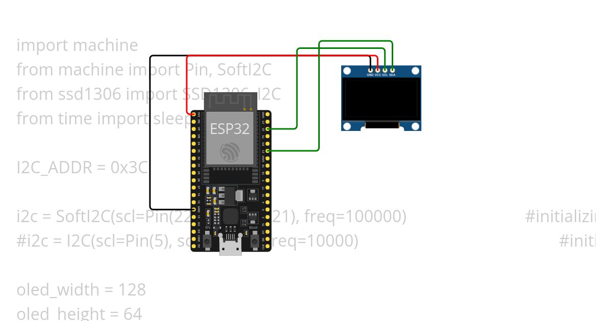 OLED MicroPython simulation