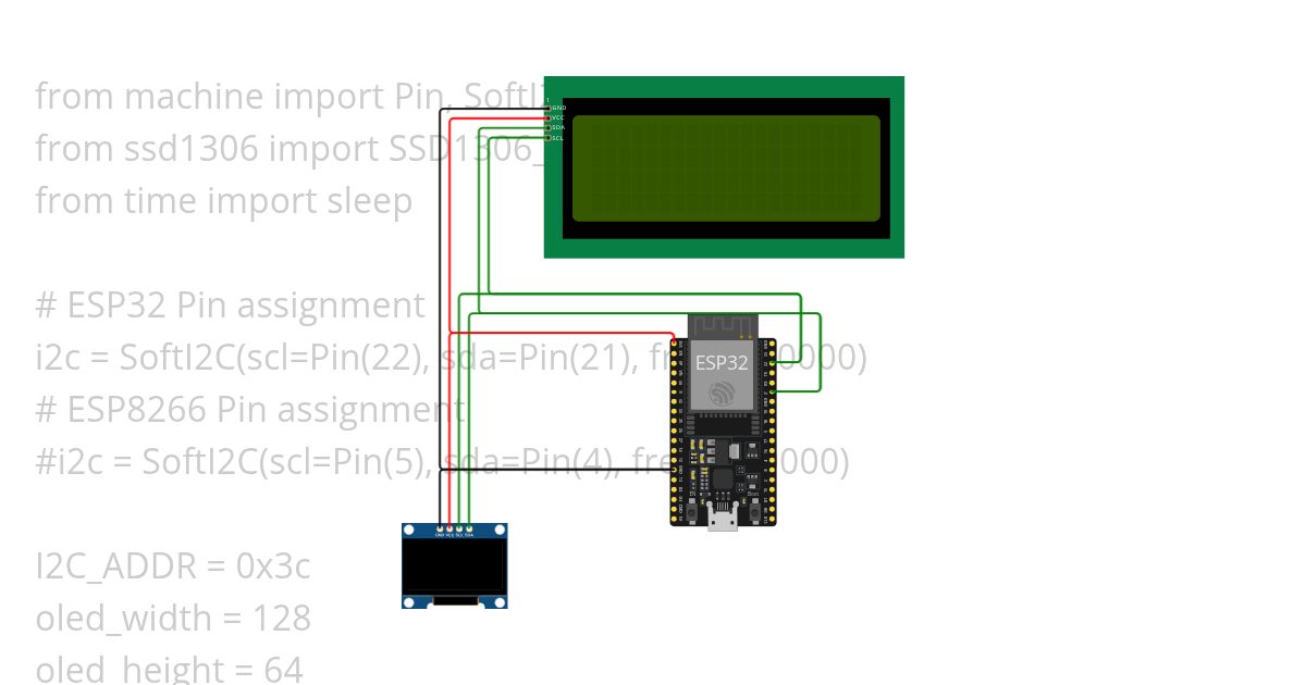 upython_OLED_LCD20*4 simulation