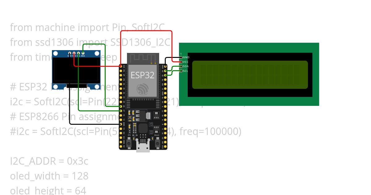 i2c lcd  simulation