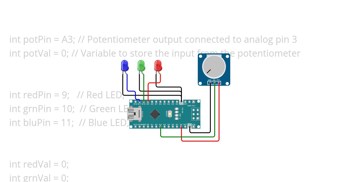 potentiometer  if stetment simulation