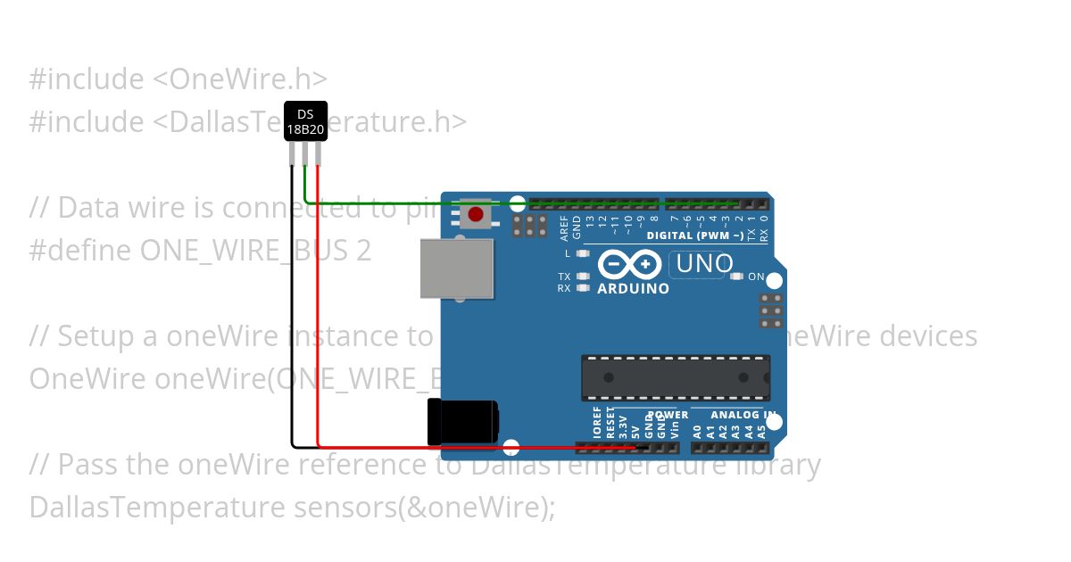 ds18b20 water temp sensor with connection simulation