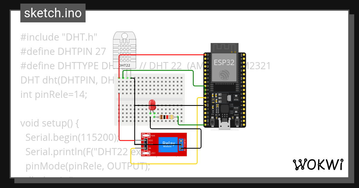 Rele - Wokwi ESP32, STM32, Arduino Simulator