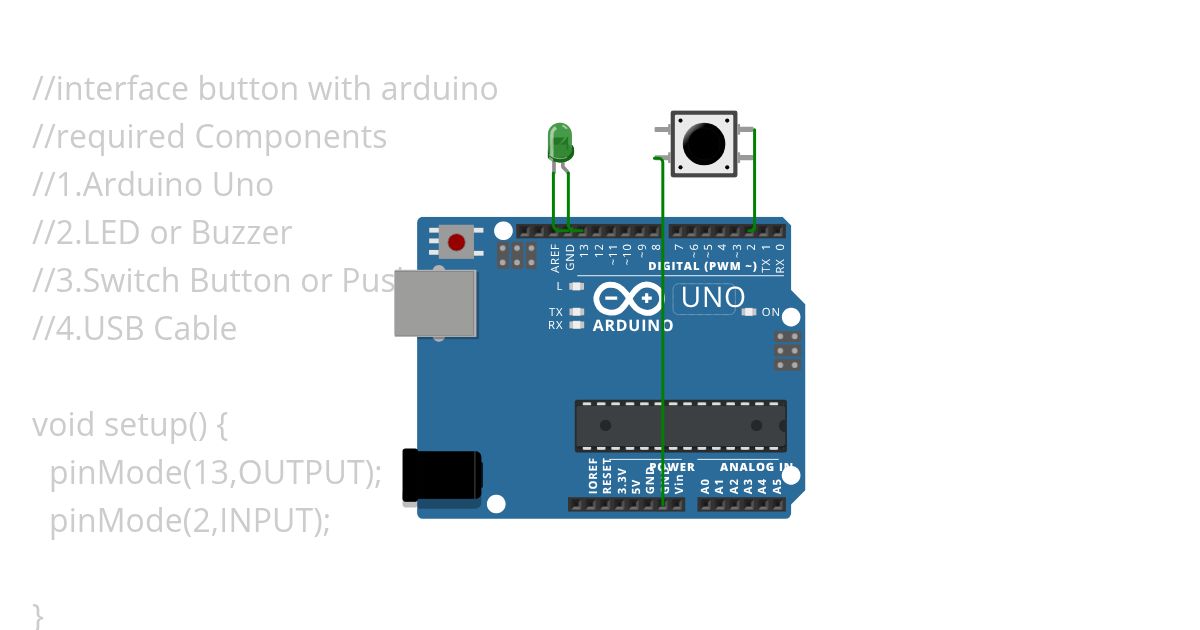 button with arduino simulation