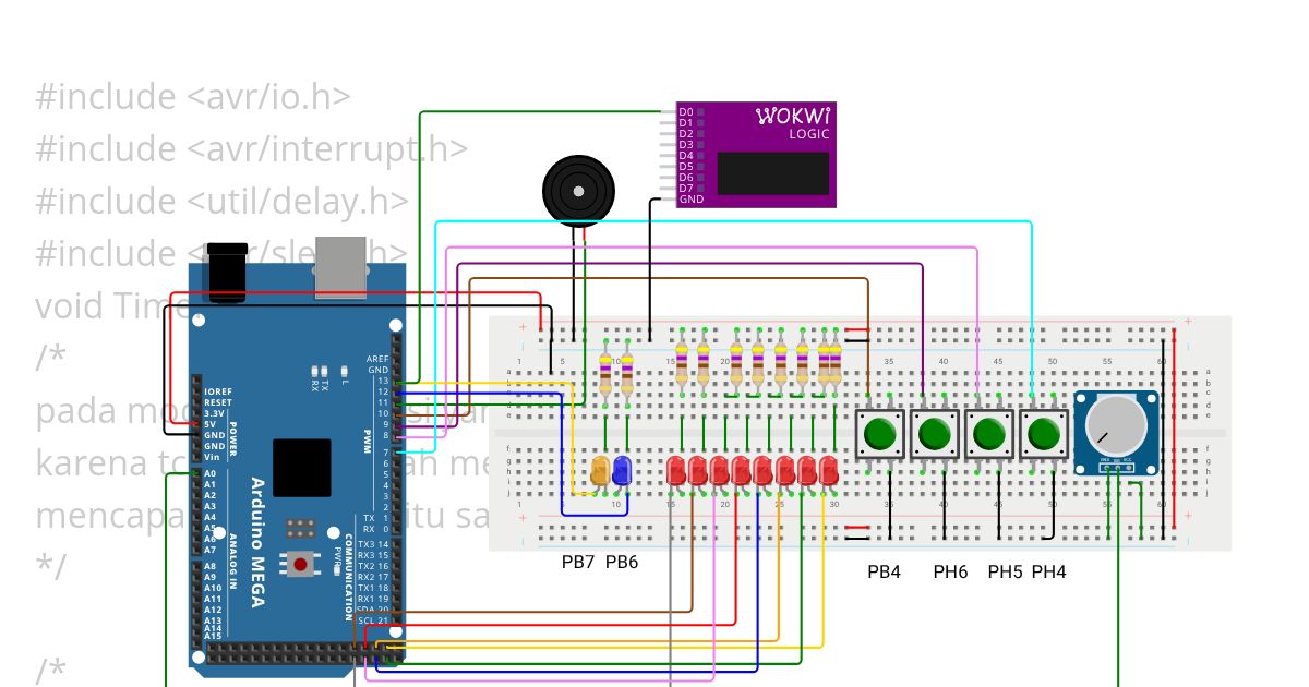 Board Prak AVR Copy simulation
