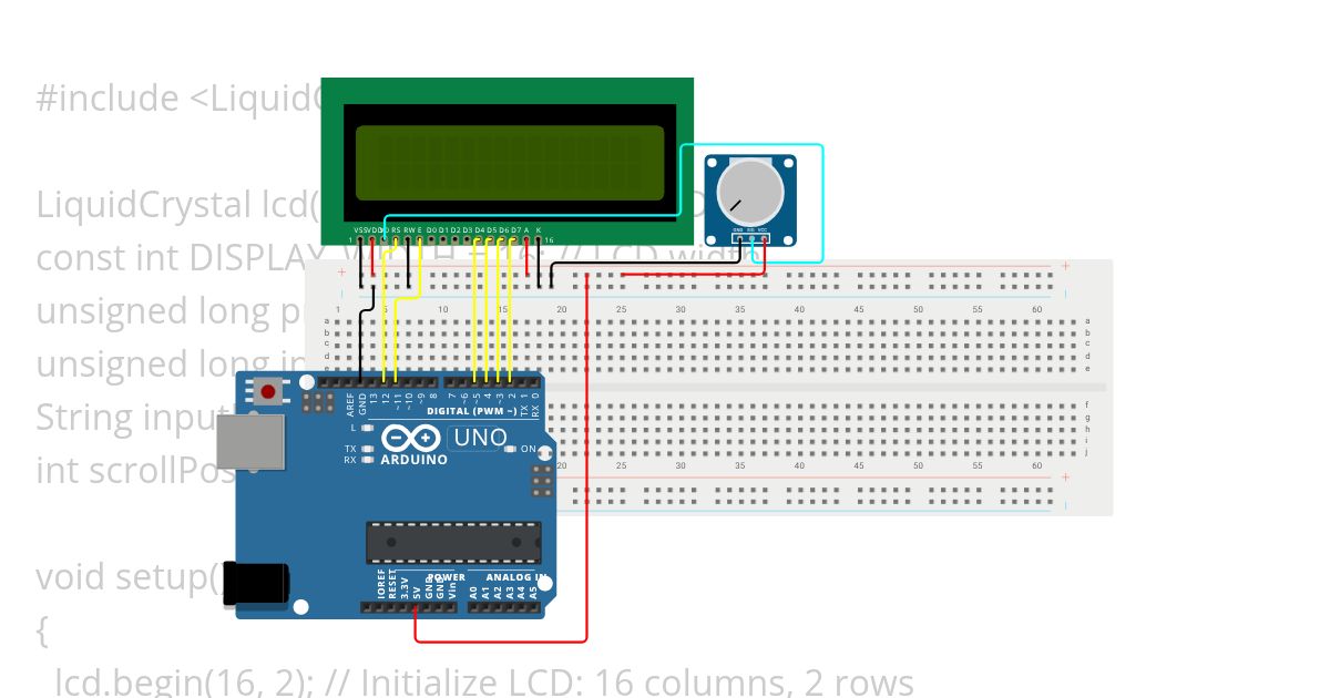 LCD serial simulation