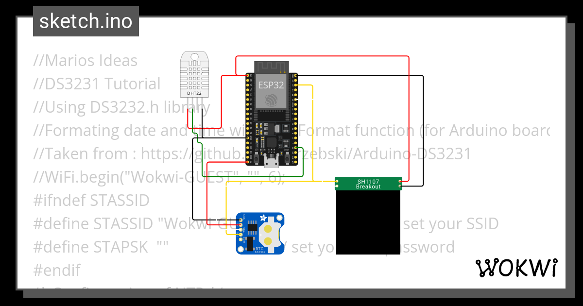 ESP32+SH1107 - Wokwi ESP32, STM32, Arduino Simulator