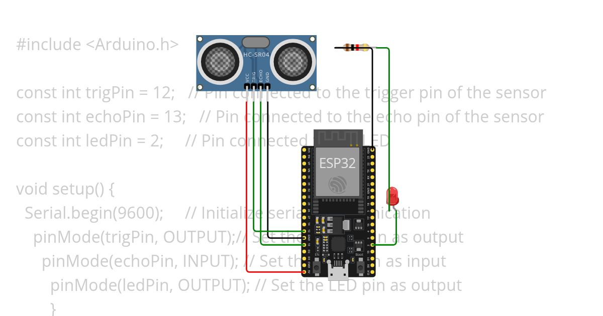 Ultra Sonic sensor  simulation