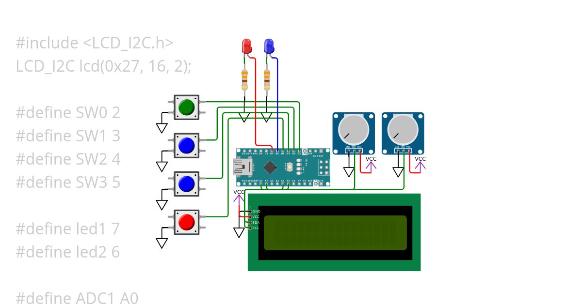 PROJECT1 MENU (LED,POTEN,LCD,PB) PAK FARID simulation