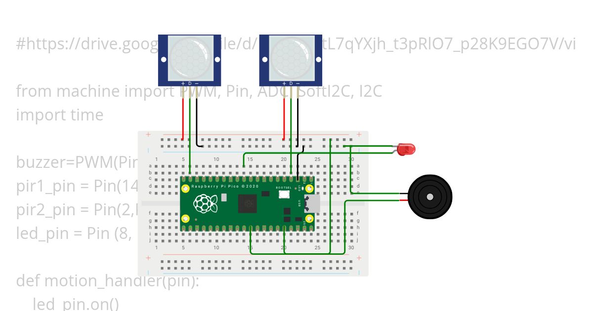 PIR_LED_Buzzer simulation