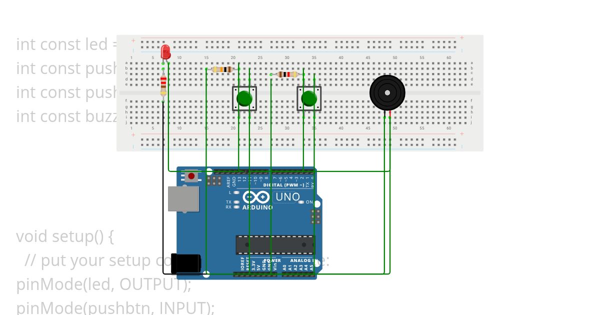 Button LED simulation
